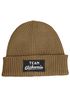 Damen Beanie mit Patch Strickmütze mit Spruch Team Glühwein Aufdruck Lustig Damenmütze Moonworks®preview