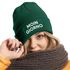 Damen Beanie mit Patch Strickmütze mit Spruch Wortspiel Moin Giorno Lustig Damenmütze Moonworks®preview