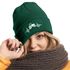 Damen Beanie mit Patch Strickmütze mit Traktor Herzschlag Aufdruck Lustig Landwirschaft Bauernhof Damenmütze Moonworks®preview