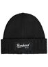 Damen Beanie mit Patch Strickmütze Spruch BierkindAufdruck Lustig Damenmütze Accessoires Bierfest Moonworks®preview