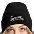 Damen Beanie mit Patch Strickmütze Spruch Servus Mei Dirndl is in da Wäsch Aufdruck Lustig Damenmütze Accessoires Bierfest Moonworks®preview