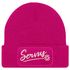 Damen Beanie mit Patch Strickmütze Spruch Servus Mei Dirndl is in da Wäsch Aufdruck Lustig Damenmütze Accessoires Bierfest Moonworks®preview