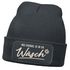 Damen Beanie mit Patch Strickmütze Spruch Servus Mei Dirndl is in da Wäsch Aufdruck Lustig Damenmütze Accessoires Bierfest Moonworks®preview