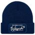 Damen Beanie mit Patch Strickmütze Spruch Servus Mei Dirndl is in da Wäsch Aufdruck Lustig Damenmütze Accessoires Bierfest Moonworks®preview