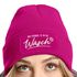 Damen Beanie mit Patch Strickmütze Spruch Servus Mei Dirndl is in da Wäsch Aufdruck Lustig Damenmütze Accessoires Bierfest Moonworks®preview
