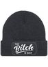 Damen Beanie mit Patch The Bitch is back Strickmütze mit Spruch Aufdruck Lustig Damenmütze Moonworks®preview