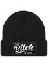 Damen Beanie mit Patch The Bitch is back Strickmütze mit Spruch Aufdruck Lustig Damenmütze Moonworks®preview