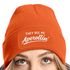 Damen Beanie mit Patch They see me Aperollin Strickmütze mit Trink-Spruch Aufdruck Lustig Damenmütze Moonworks®preview