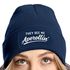 Damen Beanie mit Patch They see me Aperollin Strickmütze mit Trink-Spruch Aufdruck Lustig Damenmütze Moonworks®preview