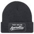 Damen Beanie mit Patch They see me Aperollin Strickmütze mit Trink-Spruch Aufdruck Lustig Damenmütze Moonworks®preview