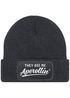 Damen Beanie mit Patch They see me Aperollin Strickmütze mit Trink-Spruch Aufdruck Lustig Damenmütze Moonworks®preview