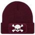 Damen Beanie mit Patch Totenkopf Design Strickmütze mit Spruch Aufdruck Lustig Damenmütze Moonworks®preview
