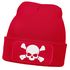Damen Beanie mit Patch Totenkopf Design Strickmütze mit Spruch Aufdruck Lustig Damenmütze Moonworks®preview