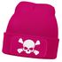 Damen Beanie mit Patch Totenkopf Design Strickmütze mit Spruch Aufdruck Lustig Damenmütze Moonworks®preview