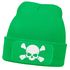 Damen Beanie mit Patch Totenkopf Design Strickmütze mit Spruch Aufdruck Lustig Damenmütze Moonworks®preview