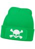 Damen Beanie mit Patch Totenkopf Design Strickmütze mit Spruch Aufdruck Lustig Damenmütze Moonworks®preview