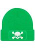 Damen Beanie mit Patch Totenkopf Design Strickmütze mit Spruch Aufdruck Lustig Damenmütze Moonworks®preview
