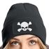 Damen Beanie mit Patch Totenkopf Design Strickmütze mit Spruch Aufdruck Lustig Damenmütze Moonworks®preview