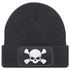 Damen Beanie mit Patch Totenkopf Design Strickmütze mit Spruch Aufdruck Lustig Damenmütze Moonworks®preview