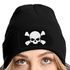 Damen Beanie mit Patch Totenkopf Design Strickmütze mit Spruch Aufdruck Lustig Damenmütze Moonworks®preview
