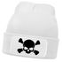 Damen Beanie mit Patch Totenkopf Design Strickmütze mit Spruch Aufdruck Lustig Damenmütze Moonworks®preview