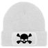 Damen Beanie mit Patch Totenkopf Design Strickmütze mit Spruch Aufdruck Lustig Damenmütze Moonworks®preview
