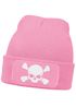 Damen Beanie mit Patch Totenkopf Design Strickmütze mit Spruch Aufdruck Lustig Damenmütze Moonworks®preview