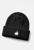 Damen Beanie mit Print Gans Mittelfinger Strickmütze Patch Bedruckt  Accessoires Winter Streetwear Moonworks®preview