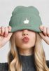 Damen Beanie mit Print Gans Mittelfinger Strickmütze Patch Bedruckt  Accessoires Winter Streetwear Moonworks®preview