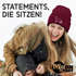 Damen Beanie mit Print Katze Polygon Grafik Strickmütze Statement Katzenbesitzerin  Katzenmama Aufdruck Lustig Damenmütze Moonworks®preview