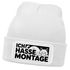 Damen Beanie mit Spruch Hasse Montage Katze Strickmütze Aufdruck Lustig Damenmütze Moonworks®preview