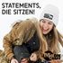Damen Beanie mit Spruch Hasse Montage Katze Strickmütze Aufdruck Lustig Damenmütze Moonworks®preview