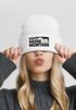 Damen Beanie mit Spruch Hasse Montage Katze Strickmütze Aufdruck Lustig Damenmütze Moonworks®preview