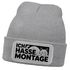 Damen Beanie mit Spruch Hasse Montage Katze Strickmütze Aufdruck Lustig Damenmütze Moonworks®preview