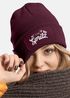 Damen Beanie mit Team Spritz Patch Strickmütze mit Spruch Aufdruck Lustig Party Damenmütze Moonworks®preview