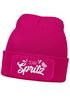 Damen Beanie mit Team Spritz Patch Strickmütze mit Spruch Aufdruck Lustig Party Damenmütze Moonworks®preview