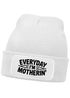 Damen Beanie Mom Spruch Everyday Mothering Strickmütze Aufdruck Lustig Sarkasmus  Damenmütze Moonworks®preview