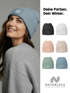 Damen Beanie Patch Aufdruck Windrose Logo Print Wintermütze Strickmütze Streetstyle Maritim Neverless®preview