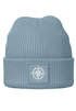 Damen Beanie Patch Aufdruck Windrose Logo Print Wintermütze Strickmütze Streetstyle Maritim Neverless®preview
