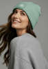 Damen Beanie Patch Aufdruck Windrose Logo Print Wintermütze Strickmütze Streetstyle Maritim Neverless®preview