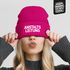 Damen Beanie Patch Bedruckt Lustig Anstaltsleitung Strickmütze mit Spruch Ironie Damenmütze Moonworks®preview