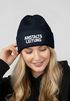 Damen Beanie Patch Bedruckt Lustig Anstaltsleitung Strickmütze mit Spruch Ironie Damenmütze Moonworks®preview