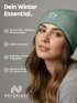 Damen Beanie Patch Coffe & Wine AM PM Aufdruck Print Wintermütze Strickmütze Accessoires After Work Neverless®preview