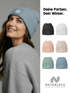 Damen Beanie Patch Kompass-Logo Aufdruck Outdoor Print Wintermütze ungefüttert Strickmütze Neverless®preview