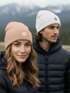Damen Beanie Patch Kompass-Logo Aufdruck Outdoor Print Wintermütze ungefüttert Strickmütze Neverless®preview