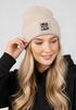 Damen Beanie Patch mit Aufdruck Heul nicht Lauf Wintermütze Frauen Strickmütze Geschenkidee Freundin Frau MoonWorks®preview