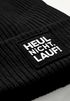 Damen Beanie Patch mit Aufdruck Heul nicht Lauf Wintermütze Frauen Strickmütze Geschenkidee Freundin Frau MoonWorks®preview
