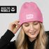 Damen Beanie Patch Mom Sprüche Sarkastisch Ironie Strickmütze mit Spruch Mutter Aufdruck Lustig Damenmütze Moonworks®preview