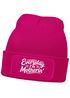Damen Beanie Patch Mom Sprüche Sarkastisch Ironie Strickmütze mit Spruch Mutter Aufdruck Lustig Damenmütze Moonworks®preview