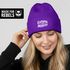 Damen Beanie Patch Mom Sprüche Sarkastisch Ironie Strickmütze mit Spruch Mutter Aufdruck Lustig Damenmütze Moonworks®preview